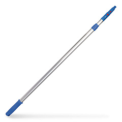 6 ft Telescopic Aluminum Extension Pole with Click/Lock Adapter Cone, 3.5 ft to 6 ft, Blue/Silver (GRI1066F)