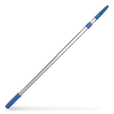 6 ft Telescopic Aluminum Extension Pole with Click/Lock Adapter Cone, 3.5 ft to 6 ft, Blue/Silver (GRI1066F)