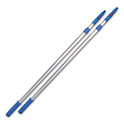 6 ft Telescopic Aluminum Extension Pole with Click/Lock Adapter Cone, 3.5 ft to 6 ft, Blue/Silver, 2/Pack (GRI1066F2PK)