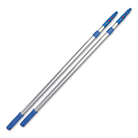 6 ft Telescopic Aluminum Extension Pole with Click/Lock Adapter Cone, 3.5 ft to 6 ft, Blue/Silver, 2/Pack (GRI1066F2PK)