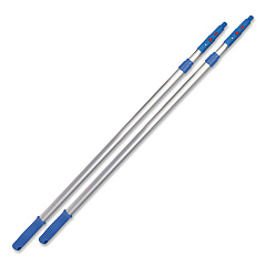 6 ft Telescopic Aluminum Extension Pole with Click/Lock Adapter Cone, 3.5 ft to 6 ft, Blue/Silver, 2/Pack (GRI1066F2PK)