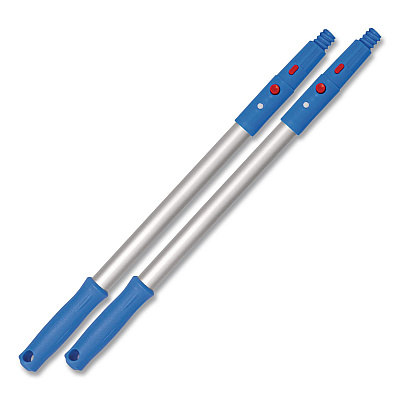 20" Aluminum Pole with Click/Lock Adapter Cone, Blue/Silver, 2/Pack (GRI1072PK)