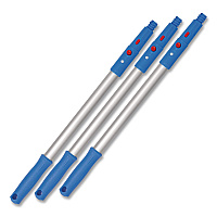 20" Aluminum Pole with Click/Lock Adapter Cone, Blue/Silver, 3/Pack (GRI1073PK)