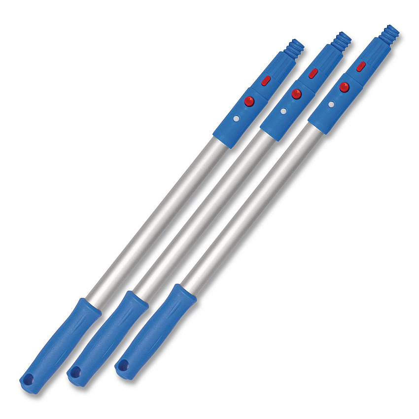 20" Aluminum Pole with Click/Lock Adapter Cone, Blue/Silver, 3/Pack (GRI1073PK)
