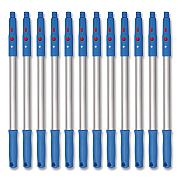 20" Aluminum Pole with Click/Lock Adapter Cone, Blue/Silver, 12/Pack (GRI10712PK)