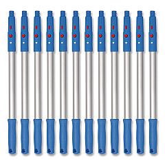 20" Aluminum Pole with Click/Lock Adapter Cone, Blue/Silver, 12/Pack (GRI10712PK)