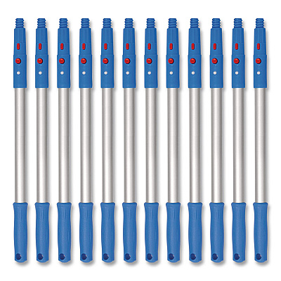 20" Aluminum Pole with Click/Lock Adapter Cone, Blue/Silver, 12/Pack (GRI10712PK)