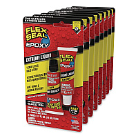 Flex Epoxy Extreme Liquid, Two Tube Set, 1 oz, Dries Black, 8/Carton (EFSBLKR2X15)