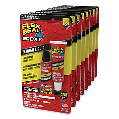 Flex Epoxy Extreme Liquid, Two Tube Set, 1 oz, Dries Black, 8/Carton (EFSBLKR2X15)