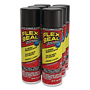 Flex Seal Liquid Rubber Sealant Coating Aerosol, 14 oz Aerosol Can, Dries Black, 6/Carton (FSR20)