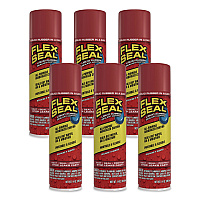 Flex Seal Liquid Rubber Sealant Coating Aerosol, 14 oz Aerosol Can, Dries Red, 6/Carton (FSREDR20)