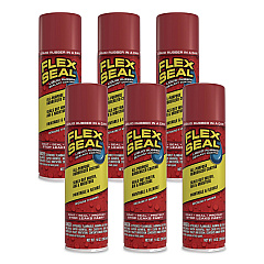 Flex Seal Liquid Rubber Sealant Coating Aerosol, 14 oz Aerosol Can, Dries Red, 6/Carton (FSREDR20)