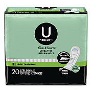 U by U by U by Kotex Security Ultra Thin Feminine Pads, Heavy Absorbency, 20/Pack, 8 Packs/Carton (53088CT)