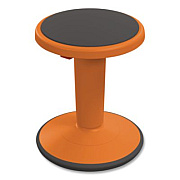 MooreCo Hierarchy Grow Stool, Short, Backless, Supports Up to 250 lbs, 14" to 18" Seat Height, Orange Seat, Orange Base (50960ORANGE)