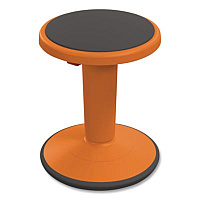 MooreCo Hierarchy Grow Stool, Short, Backless, Supports Up to 250 lbs, 14" to 18" Seat Height, Orange Seat, Orange Base (50960ORANGE)
