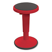 MooreCo Hierarchy Grow Stool, Short, Backless, Supports Up to 250 lbs, 14" to 18" Seat Height, Red Seat, Red Base (50960RED)