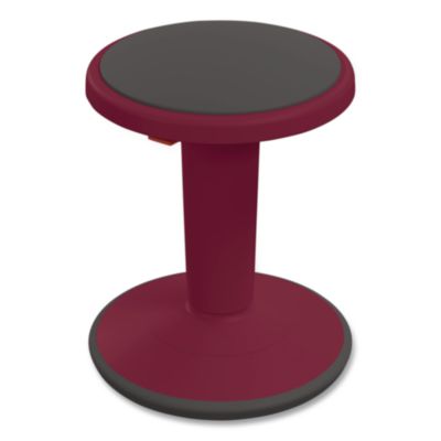 MooreCo Hierarchy Grow Stool, Tall, Backless, Supports Up to 250 lbs, 17" to 24" Seat Height, Currant Seat, Currant Base (50970CURRANT)