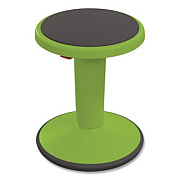 MooreCo Hierarchy Grow Stool, Tall, Backless, Supports Up to 250 lbs, 17" to 24" Seat Height, Green Seat, Green Base (50970GREEN)