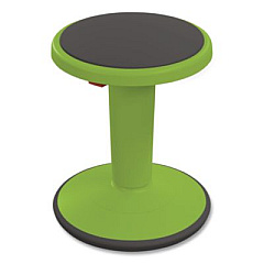 MooreCo Hierarchy Grow Stool, Tall, Backless, Supports Up to 250 lbs, 17" to 24" Seat Height, Green Seat, Green Base (50970GREEN)