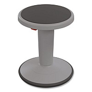 MooreCo Hierarchy Grow Stool, Tall, Backless, Supports Up to 250 lbs, 17" to 24" Seat Height, Gray Seat, Gray Base (50970GREY)
