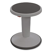 MooreCo Hierarchy Grow Stool, Tall, Backless, Supports Up to 250 lbs, 17" to 24" Seat Height, Gray Seat, Gray Base (50970GREY)