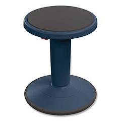 MooreCo Hierarchy Grow Stool, Tall, Backless, Supports Up to 250 lbs, 17" to 24" Seat Height, Navy Seat, Navy Base (50970NAVY)
