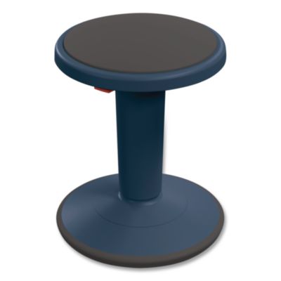 MooreCo Hierarchy Grow Stool, Tall, Backless, Supports Up to 250 lbs, 17" to 24" Seat Height, Navy Seat, Navy Base (50970NAVY)