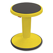 MooreCo Hierarchy Grow Stool, Tall, Backless, Supports Up to 250 lbs, 17" to 24" Seat Height, Yellow Seat, Yellow Base (50970YELLOW)