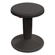MooreCo Hierarchy Grow Stool, Short, Backless, Supports up to 250 lbs, 14" to 18" Seat Height, Black Seat, Black Base (50960BLACK)