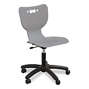 MooreCo Hierarchy Five-Star Chair, Supports Up to 250 lbs, 21.68" Seat Height, Gray Seat, Gray Back, Black Base (53511GREY)