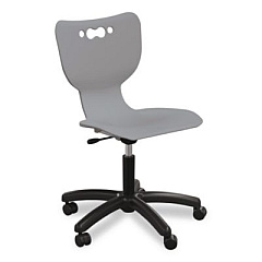 MooreCo Hierarchy Five-Star Chair, Supports Up to 250 lbs, 21.68" Seat Height, Gray Seat, Gray Back, Black Base (53511GREY)