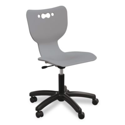 MooreCo Hierarchy Five-Star Chair, Supports Up to 250 lbs, 21.68" Seat Height, Gray Seat, Gray Back, Black Base (53511GREY)