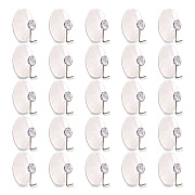 General Printing & Design Suction Cup Hooks, Metal Silver Hook, 25/Pack (SC25PK)