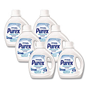 Purex Free and Clear Liquid Laundry Detergent, 58 Loads, Unscented, 66 oz Bottle, 6/Carton (05602CT)