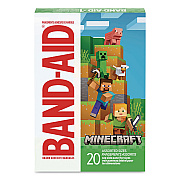 BAND-AID Minecraft Adhesive Bandages, Assorted Sizes, 20 Bandages (1202513)