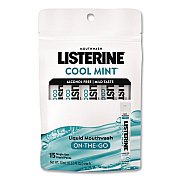 On-The-Go Mouthwash, Cool Mint Flavor, 0.33 oz Packet, 15/Pack (20246)