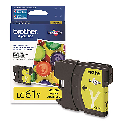 Brother LC61YS Innobella Ink, 325 Page-Yield, Yellow