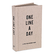 Chronicle Books Guided Journal: One Line a Day, A Five-Year Memory Book, Tan Cover, (372) 6.12 x 3.75 Sheets (978145217479)