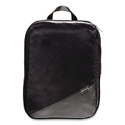 Brookstone Two-Piece Compression Luggage Cubes, 10 x 7 x 1.25/14 x 10 x 1.25, Black (BOLP0006)