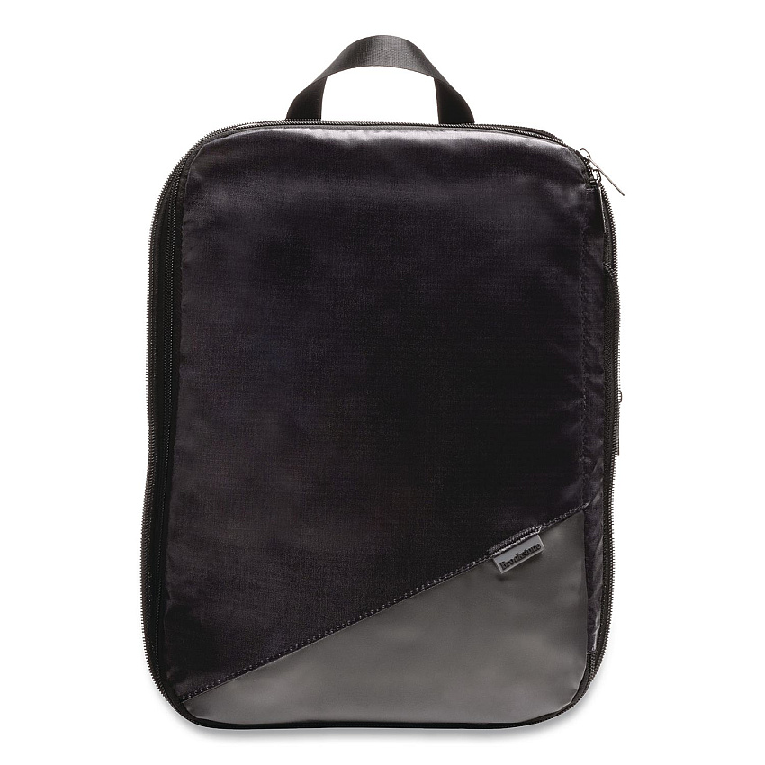 Brookstone Two-Piece Compression Luggage Cubes, 10 x 7 x 1.25/14 x 10 x 1.25, Black (BOLP0006)