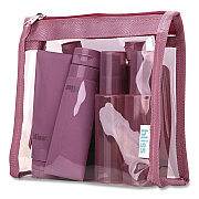 Travel Toiletry Bottle Set, Maroon (SOBB0007)