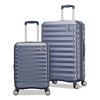 AMERICAN TOURISTER Color Vault Hardside Spinner Suitcase Set, 11 x 11 x 24, Slate Blue (153951E264)