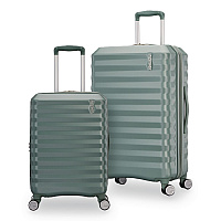 AMERICAN TOURISTER Color Vault Hardside Spinner Suitcase Set, 11 x 11 x 24, Jade Green (1539511457)