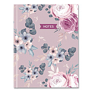 Blueline Fashion Hard Cover Notebook, 1-Subject, Medium/College Rule, Lavender Floral Cover, (96) 9.25 x 7.25 Sheets (A902)