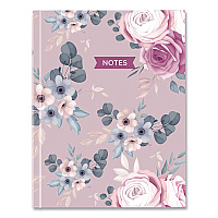Blueline Fashion Hard Cover Notebook, 1-Subject, Medium/College Rule, Lavender Floral Cover, (96) 9.25 x 7.25 Sheets (A902)