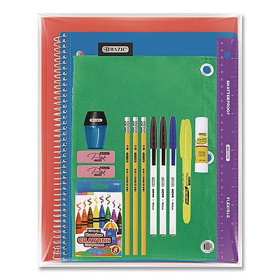 BAZIC Essential School Kit, 23 Pieces (8050)