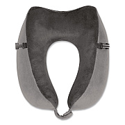 Brookstone Flex Curve Neck Pillow, One Size Fits Most, Black/Gray (BCPP0002094)
