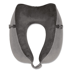 Brookstone Flex Curve Neck Pillow, One Size Fits Most, Black/Gray (BCPP0002094)