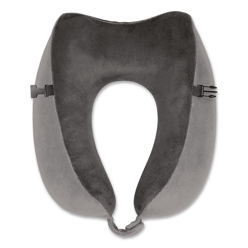 Brookstone Flex Curve Neck Pillow, One Size Fits Most, Black/Gray (BCPP0002094)