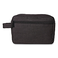 Brookstone Fabric Travel Pouch, 8.27 x 2.76 x 6.3, Black (BOBD0002)